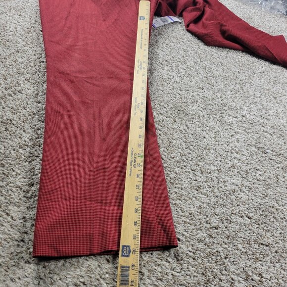 Le Suit Dress Pants Women's 18 Red Black Houndstooth Trouser Career Lined Tags - Picture 7 of 9